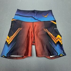 Drakon Cool Fit Shorts Women's 24 Blue Brown Wonder Woman Graphic Athletic Gym